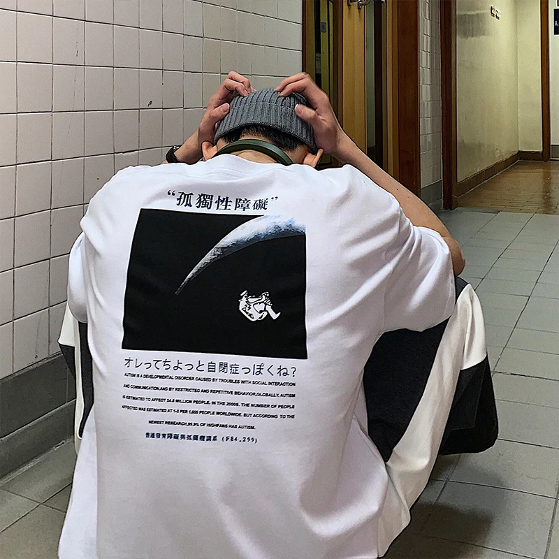 

Men's T-shirt 2019 summer new round neck short-sleeved letter printing cotton simple loose casual youth men's clothing