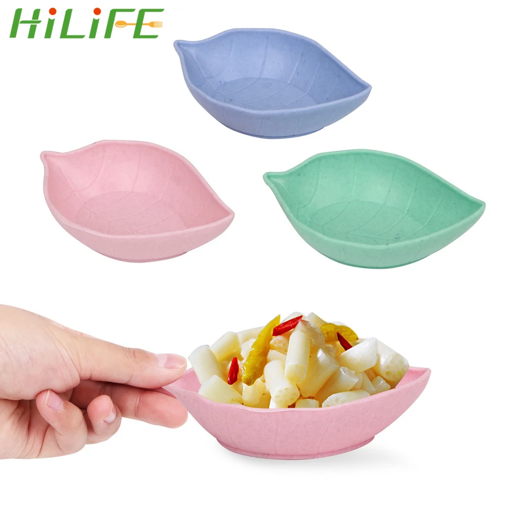 Wheat Straw Baby Food Bowls Spoons Sets Fruit Snack Plate Seasoning Sauce Dish