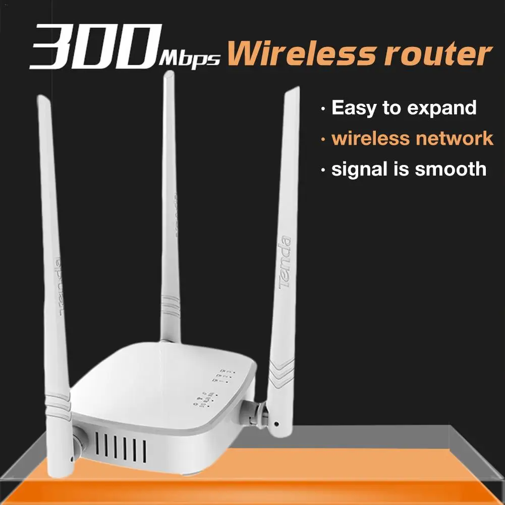 

300Mbps 2.4G Wireless Router WIFI Fiber Broadband Repeater Routers Strong Signal & Stable 4 Slots 360 Degree Family Home Router