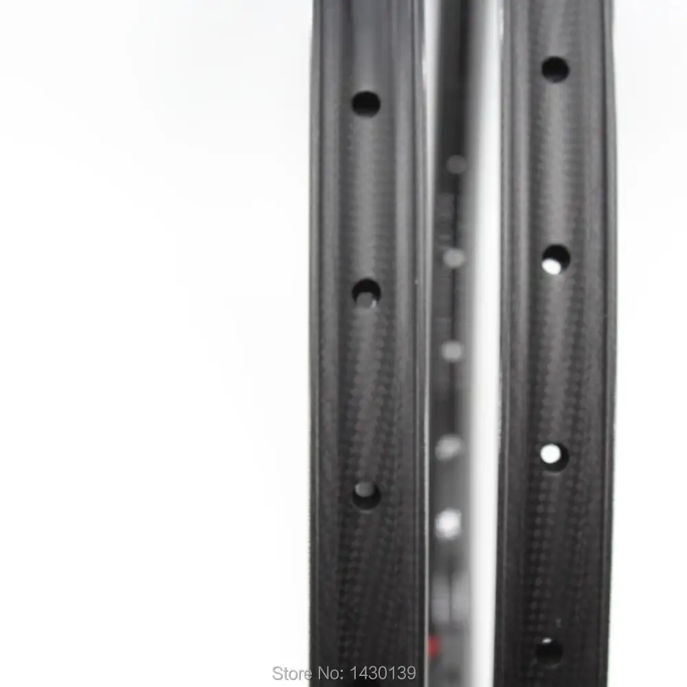 Discount 2Pcs New 27.5" inch clincher rim Mountain bike 3K UD 12K full carbon fibre bicycle wheels rims MTB 27.5er 30mm width Free ship 4