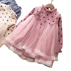 Элегантное платье для девочек, осень 2018, вельветовое детское платье принцессы, Детские платья для девочек, зимняя одежда для маленьких