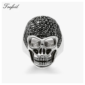 

Ring Elegant Skull Skeleton, Fashion Jewelry 925 Sterling Silver Punk Party Male Gift for Women Men Boy Girls Lover 2018 New
