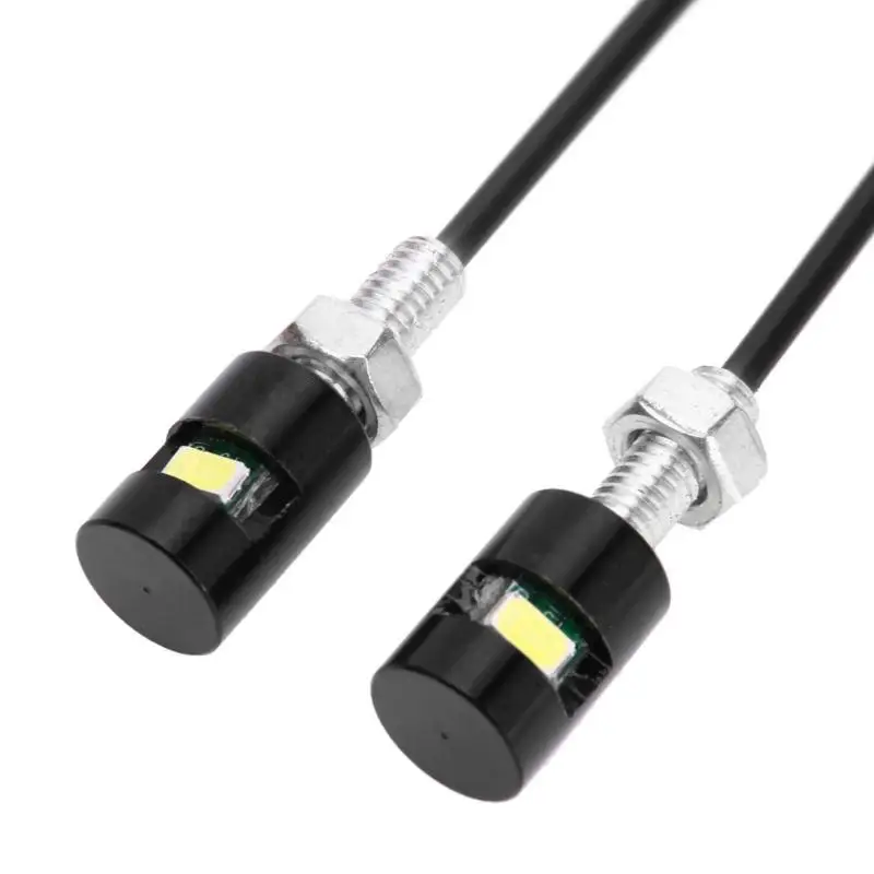 

2Pcs/lot Tail Number License Plate Lamp Screw Bolt Light Styling Car Auto Motorcycle Universal 12V White SMD 5630 ME3L