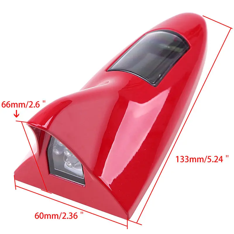 133 мм* 60 мм* 66 мм красная пластиковая универсальная декоративная антенна на крышу с плавником акулы для автомобилей Honda/Mazda автомобильные аксессуары
