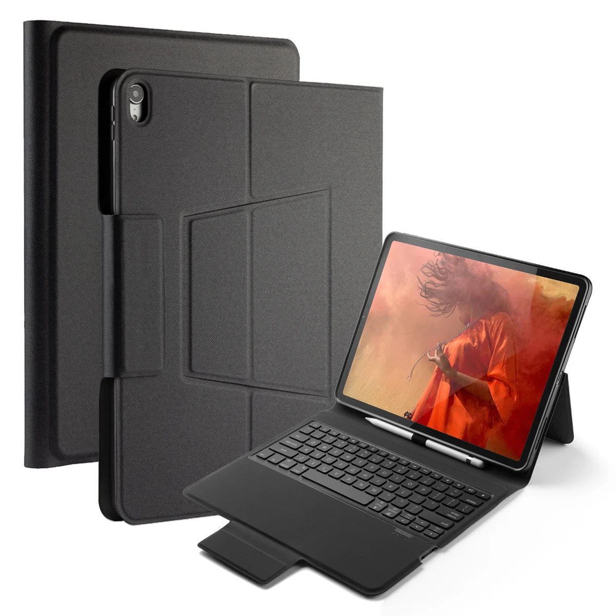 Кожаный чехол для клавиатуры iPad Pro 12,9, 7 цветов, чехол для клавиатуры с подсветкой США, для iPad Pro 12,9 дюйма, подставка, держатель для ручки