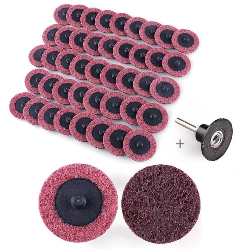 

New 2-Inch Roll Lock Roloc Sanding Discs-45PCS Medium Surface Conditioning R-Type Quick Change Disc with Roloc Disc Pad Holder