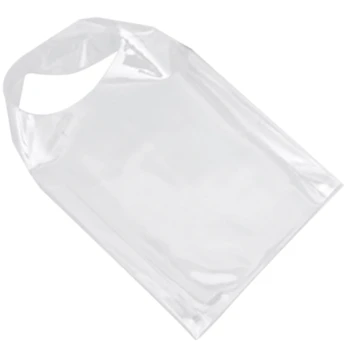

1Pc Plastic Pvc Shopping Bag Totes Transparent Pu Clear Holographic Handbag