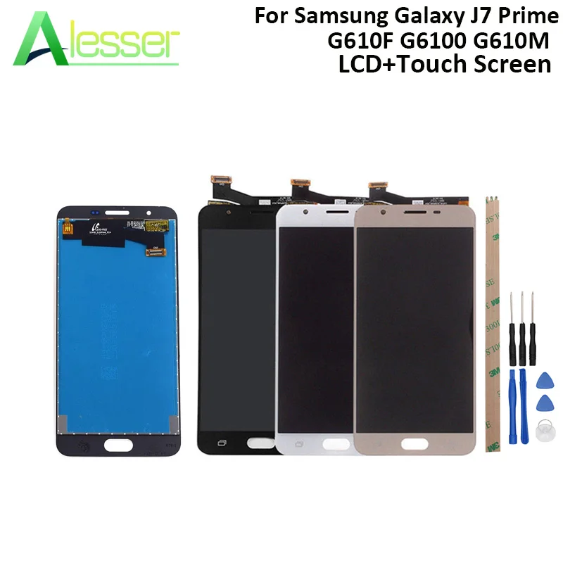 

Alesser For Samsung Galaxy J7 Prime LCD G610F G6100 G610M Display And Touch Screen Screen Digitizer Adjust Brightness +Tools