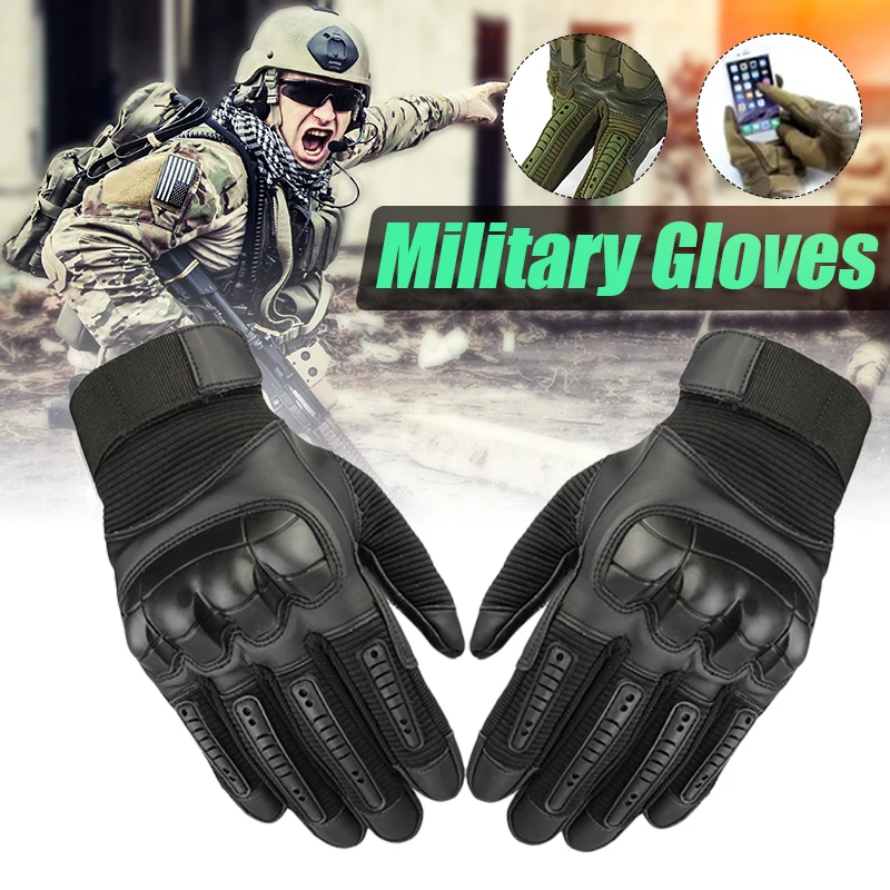 

Touch Screen Gloves Military Tactical Airsoft Rubber Knuckle Gloves Outdoor Climbing Shooting Paintball Full Finger Gloves