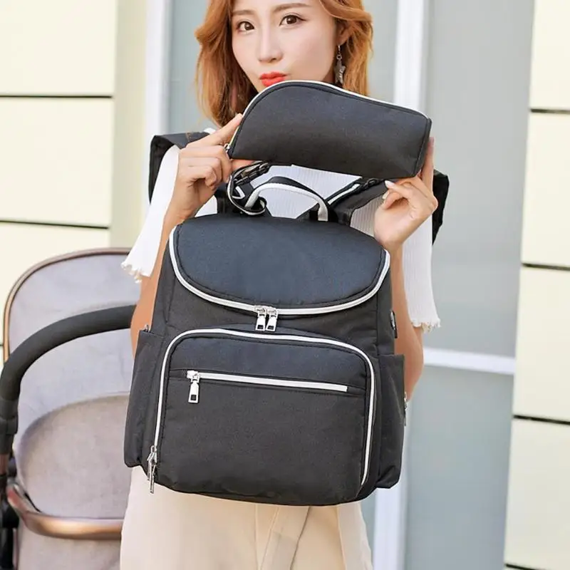 

USB Charging Mummy Bag Baby Diaper Bag Travel Backpack Waterproof Maternity Nappy Bag Large Capacity Baby Bag With Warm-box