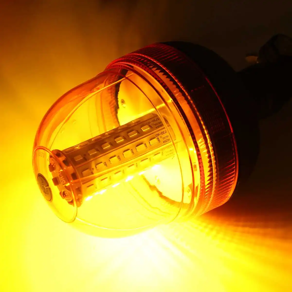  1Pcs 60LED 5730 Car LED Rotating Flashing Amber Beacon Flexible Warning Light 12V/24V For Tractor T