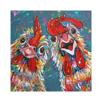 

5D DIY Full Drill Diamond Painting Rooster Hen Cross Stitch Animal Rhinestone Diamond Embroidery Kits Mosaic Home Decor Gift