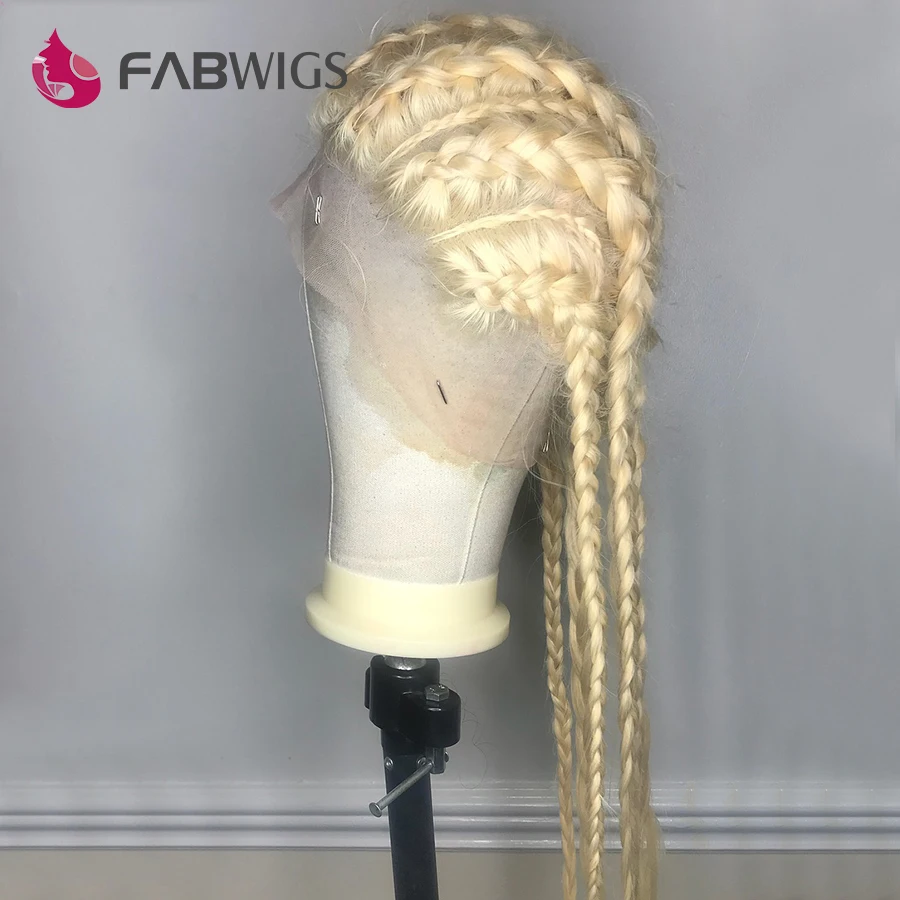 Fabwigs 150% плотность предварительно выщипанные #613 светлые человеческие волосы со