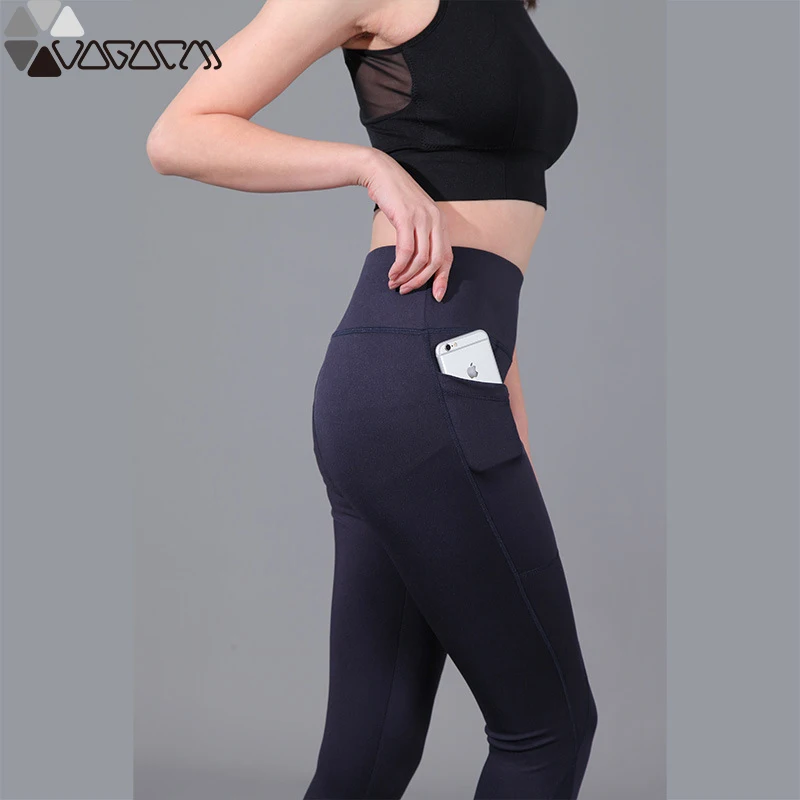 

Active Fashion Women Sport Gym Yoga Legging High Waist Flex Mujer Fitness Jogging Seamless Pants With Pocket Femme Workout Wear