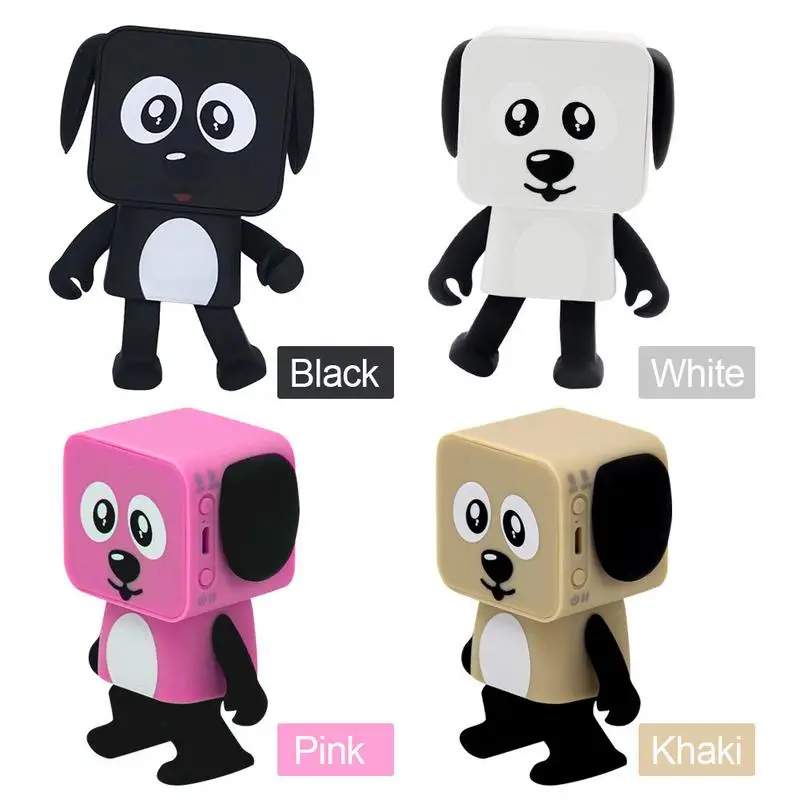 

Dancing Robot Dog Shape Wireless Bluetooth 4.1 Speaker Noise Reduction Hands-free Music Outdoors Intelligent Speaker For Homed