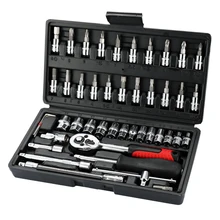 46 шт. Многофункциональный Профессиональный Сталь торцевой ключ набор инструментов ремонт автомобилей Красный Toolbox автомобильной и мотоцикл инструменты для ремонта