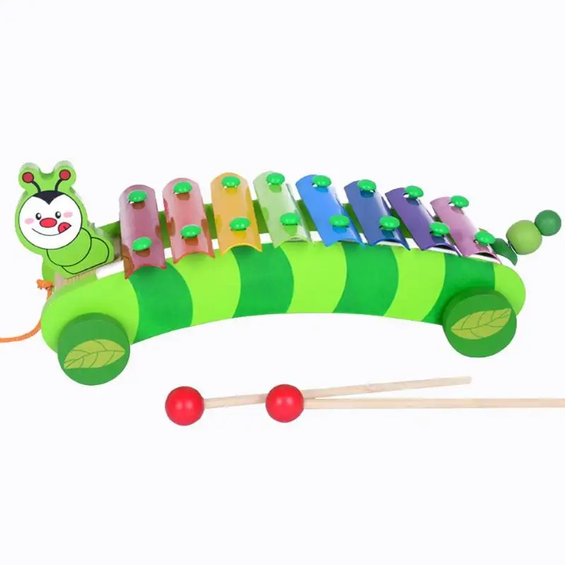 

8-Note Baby Worm Car Xylophon Music Toy Early Musical Knock Piano for Kids Children Early Musical Education Instrument Gift