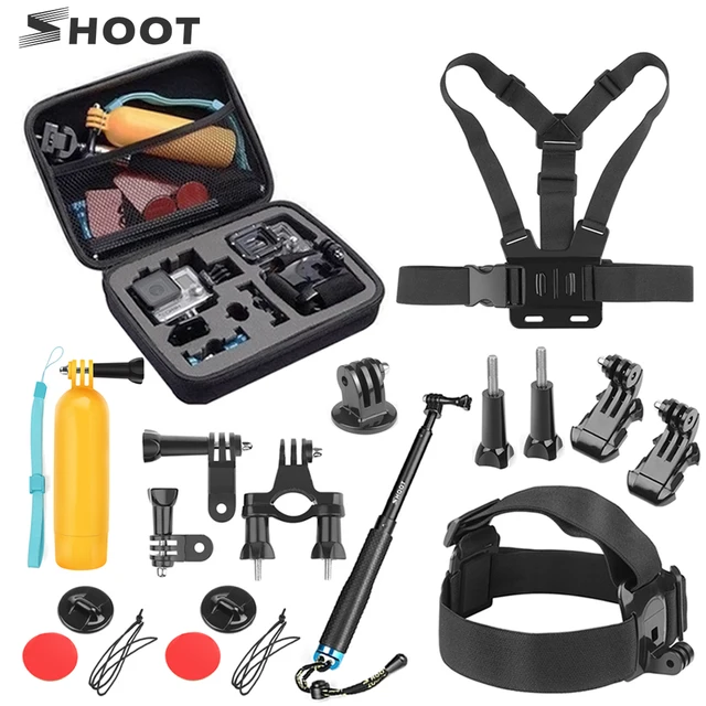 US $9.67 SHOOT Action Camera Accessories Set for GoPro Hero 8 7 6 5 Black 4 Session Xiaomi Yi 4K Sjcam Sj400