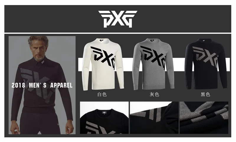 

PXG Golf sweater Men's winter golf training sweater warm clothing long-sleeved T-shirt 3 color S-XXL golf sweater