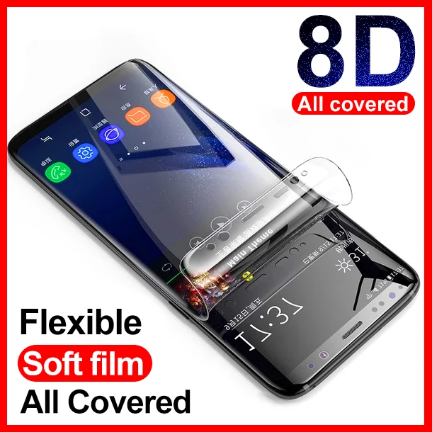 

8D Soft Screen Protector Film For Samsung Galaxy S9 S8 Plus Note 8 9 Soft Hydrogel Film For Samsung Galaxy S6 S7 edge Plus Film