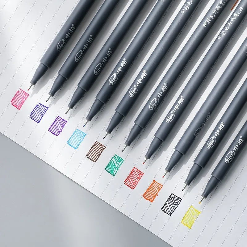 

10pcs/lot Sipa 0.4mm Fineliner Pen Set Sketch Art Marker Pen Drawing Pen Porous Fine Point Marker Perfect For Kid Art Stationery
