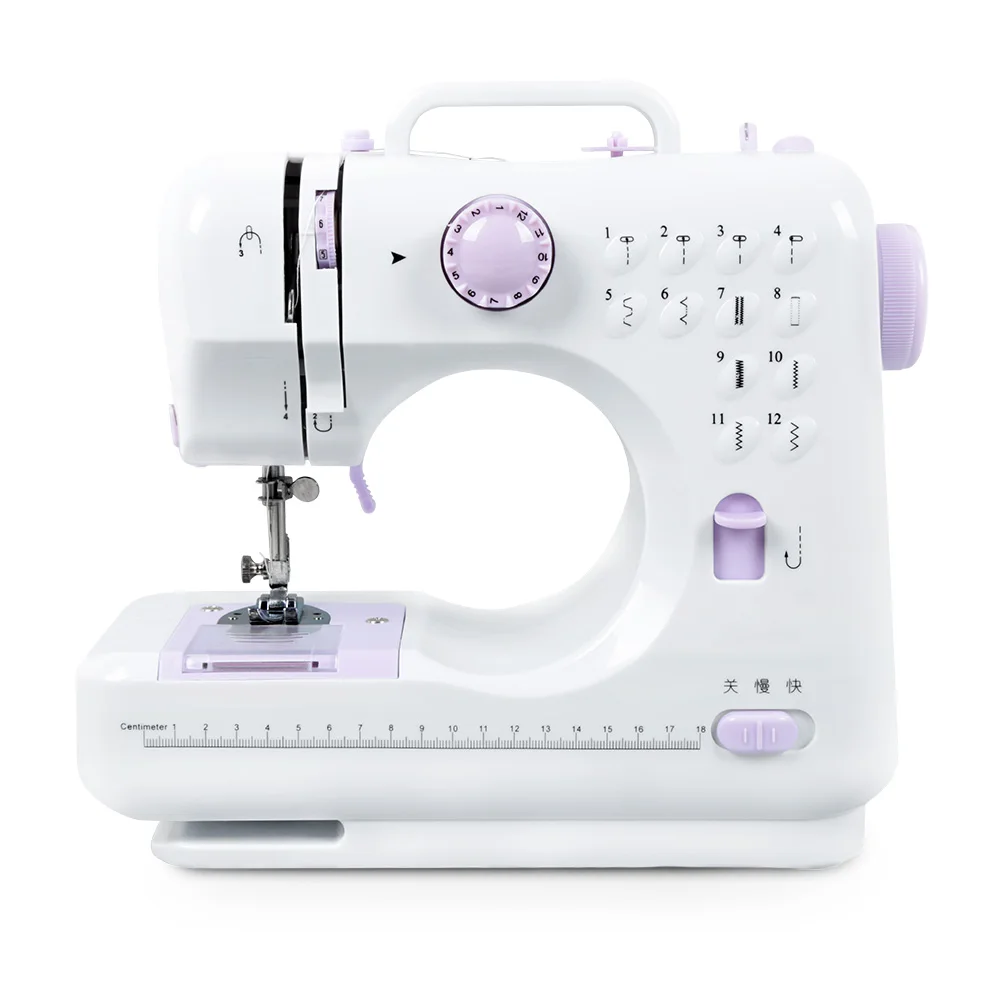 

Household Mini Electric Sewing Machine Portable Stitch Sew Needlework Clothes Fabrics Electric Sewing Machines Stitch Set EU