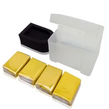 Magic clay aplicador para lavagem de carro, 4 peças com esponja, barra de argila, cuidados com a pintura apagador de borracha