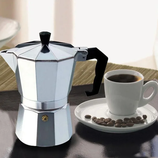 

Coffee Pot Aluminum Dripolator European Coffee Kettle Turkey Octagonal Pots Delicate Tool Kitchenware Moka Pot
