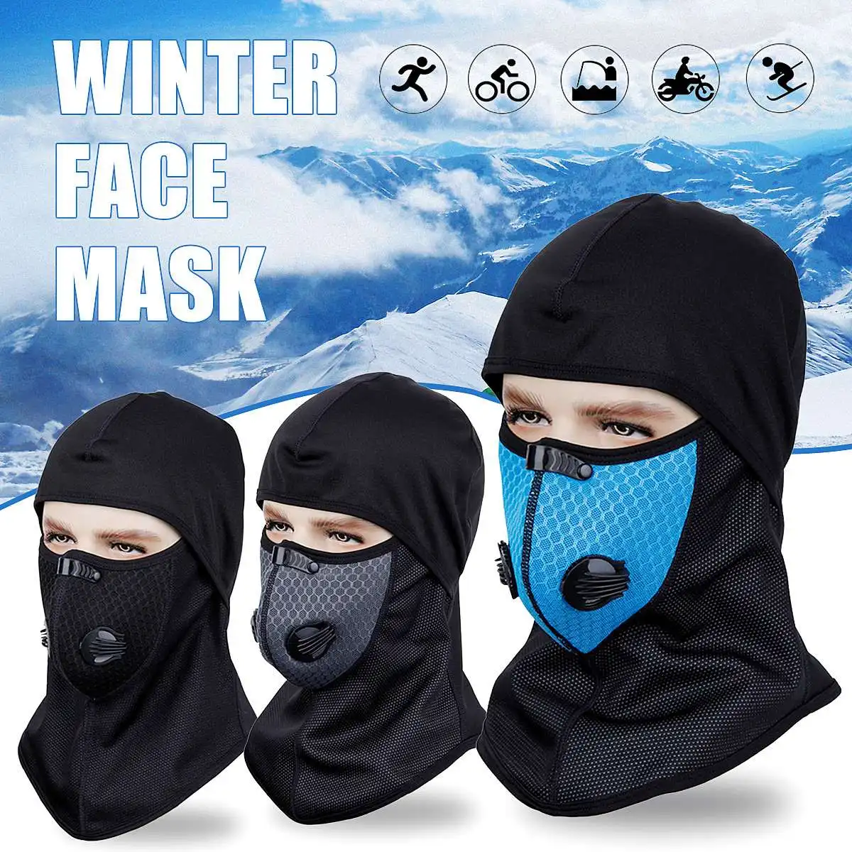 Winter Cycling Sport Face Windproof Protective Mask Shield Men/Women
