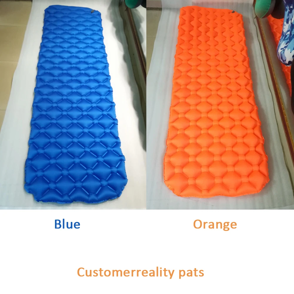 المحمولة نفخ وسادة النوم في الهواء الطلق التخييم واحد حصيرة خفيفة الوزن للماء الهواء مريحة الظهر السفر المشي