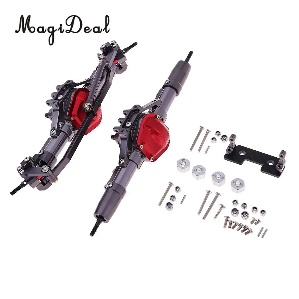 

MagiDeal 1/10 Front Rear Bridge Axles Upgrade Parts for Axial SCX10 D90 Remote Control Car Buggy Truck 2x