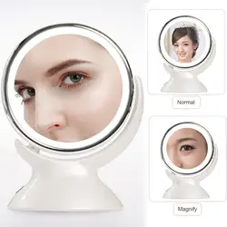 Экономия энергии прочный 5X Увеличение макияж УФ косметическое зеркало лицо Увеличение анти-скольжения мягкий свет 360 градусов Поворот