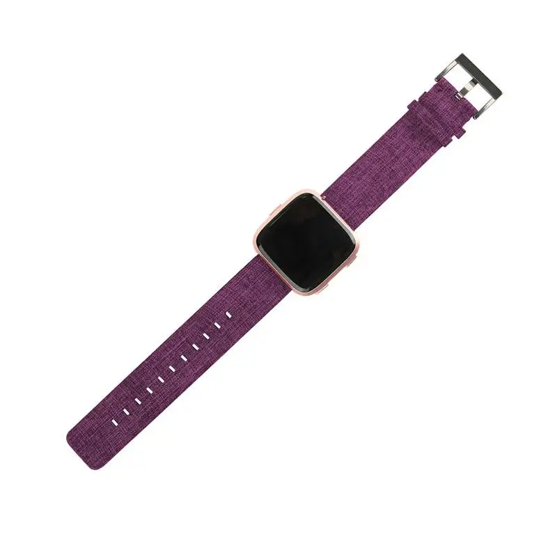 Новый холщовый ремешок для часов Ремешок с коннектор креплением Fitbit Versa