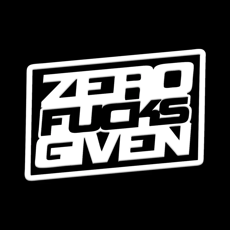 ZERO F*CKS given sticker funny racing JDM Funny drift car window decal