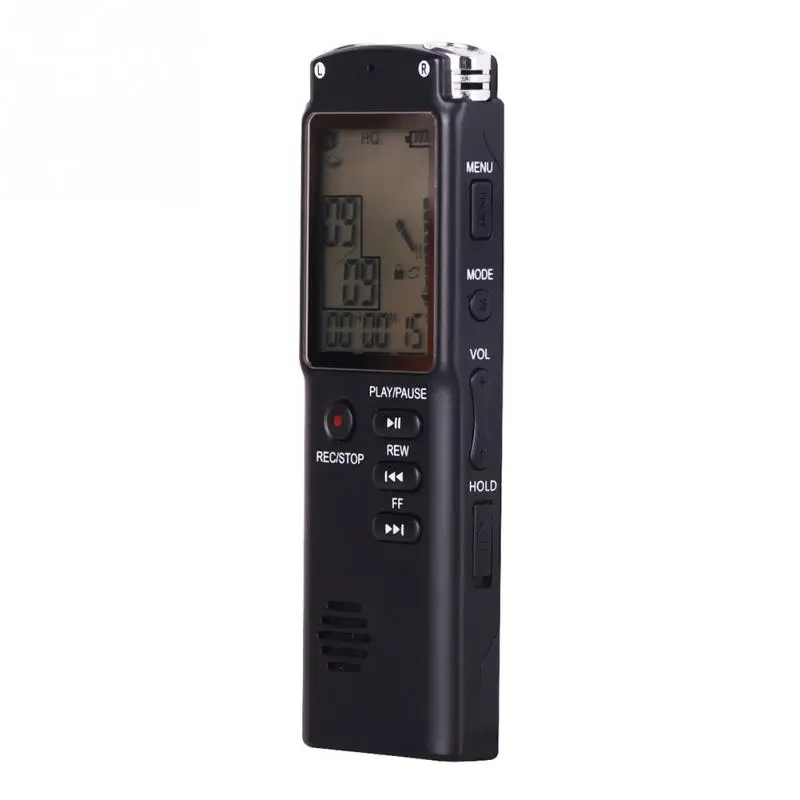 8GB/16GB/32GB Digital Voice Recorder USB Large Screen Audio Recording Pen Professional 96 Hours Dictaphone With WAV,MP3 Player