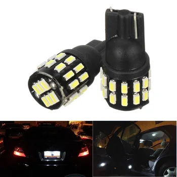 

Pair Car LED Bulb Number Licence Plate Light T10 194 2825 W5W Interior White LED Lamp Bulbs 10-30V