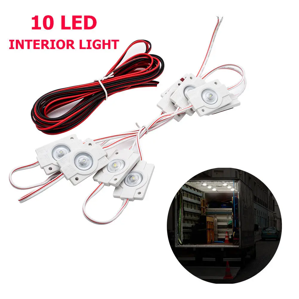 

10 LED Super bright Interior Light Kit 12V 14 For Transit Sprinter Ducato Vans Boats Caravans Trailers Lorries