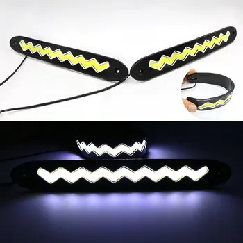

2Pcs car styling LED DRL Flexible Daytime Running Light Waterproof COB DRL Kit LED Fog Light Driving Fog Lights