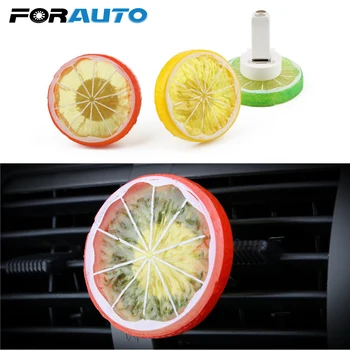 

FORAUTO Car Air Freshener Solid Fragrance Air Conditioner Vent Clip Lemon Shape Auto Outlet Perfume Car-styling Accessories