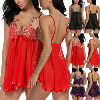 

Women Lace Sexy-Lingerie Nightwear Underwear G-string Babydoll Sleepwear Nightgowns