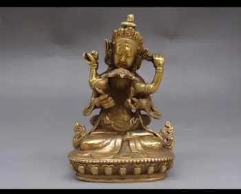 

Chinese Tibetan Buddhist Pure Copper Casting Vasudhara Perfect Collection