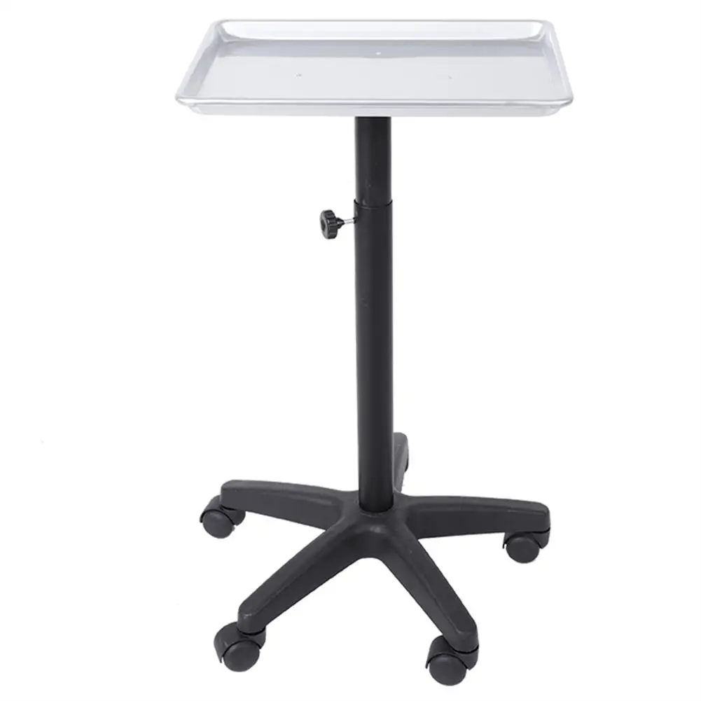 

Aluminium Hair Salon Instrument Tray Adjustable Height Trolley Beauty Tools no Cup
