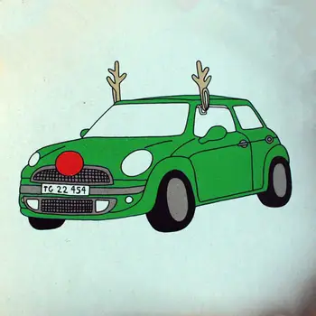 

1 Pair Christmas Reindeer Car Decoration Kit Cute Antler Animal Decorative Accessories Party Supplies