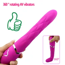 360° Rotating AV Vibrators 10 Modes USB Charging G Spot Dildo Vibrators Female Wand Clitoris Massager Sex Toys For Women X211