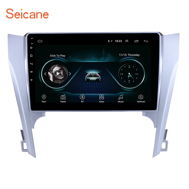 Seicane gps мультимедийный плеер Android 8,1 10,1 дюймов Автомагнитола для Toyota CAMRY Wifi четырехъядерный головное устройство Поддержка Bluetooth