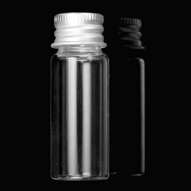 Kiwarm 15 ml 6x2 cm صغيرة فارغة واضحة زجاجات الزجاج w/أغطية لولبية DIY واضح شفاف الزجاج الجرار حاويات سفر زجاجات