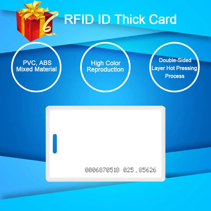 

5pcs RFID Card EM4100 Tk4100 125khz 1.8mm Access Control Card Keyfob Tags Sticker Key Fob Token Ring Key Proximity Smart Card