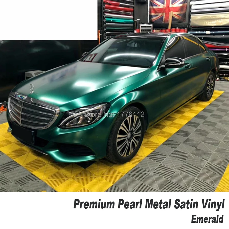 Buy Matt Metallic emerald pearl metal Vinyl wrap matte