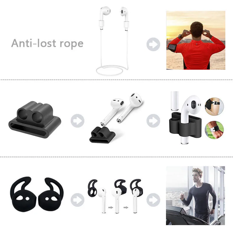 5pcs/set Silicone Wireless Bluetooth Earphones Case For Airpods Apple I10 I12 Tws Earbud Earphone Accessories Protective Cover