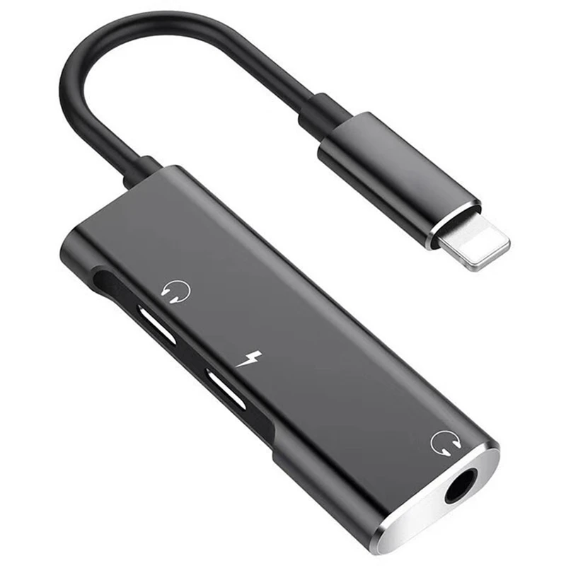 

3 In 1 Charge Audio Adpater For Iphone X 7 8 Plus 3.5Mm Aux Audio Adapter Call Remote Music Charge Headphone Earphone Adapter